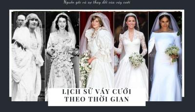 Có thể bạn chưa biết: Lịch sử của váy cưới theo thời gian