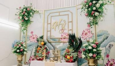Những lưu ý quan trọng khi chọn hoa trang trí bàn thờ gia tiên ngày cưới