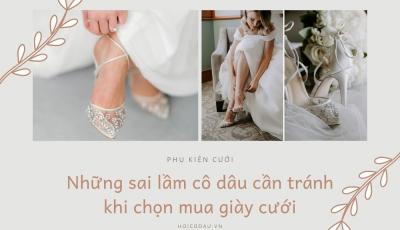 Những sai lầm các cô dâu cần tránh khi chọn giày cưới